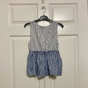ONLY Blue and White Striped Sleeveless Top